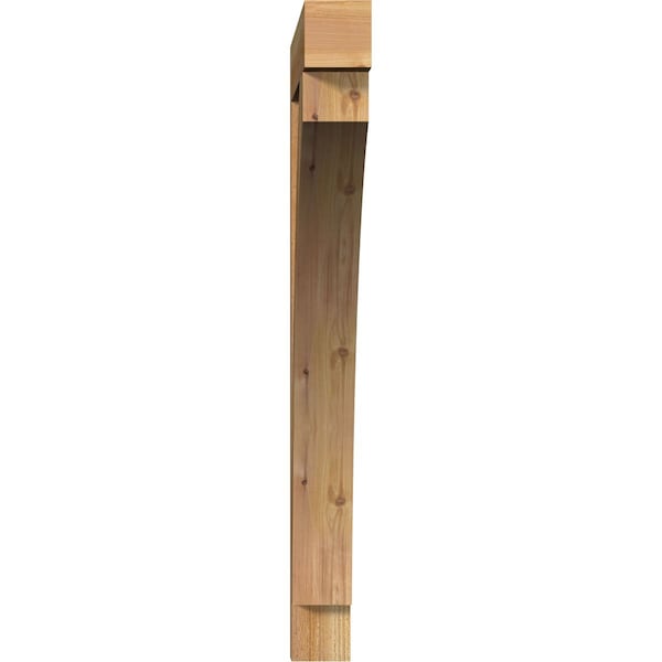 Thorton Block Rough Sawn Bracket, Western Red Cedar, 4W X 36D X 42H